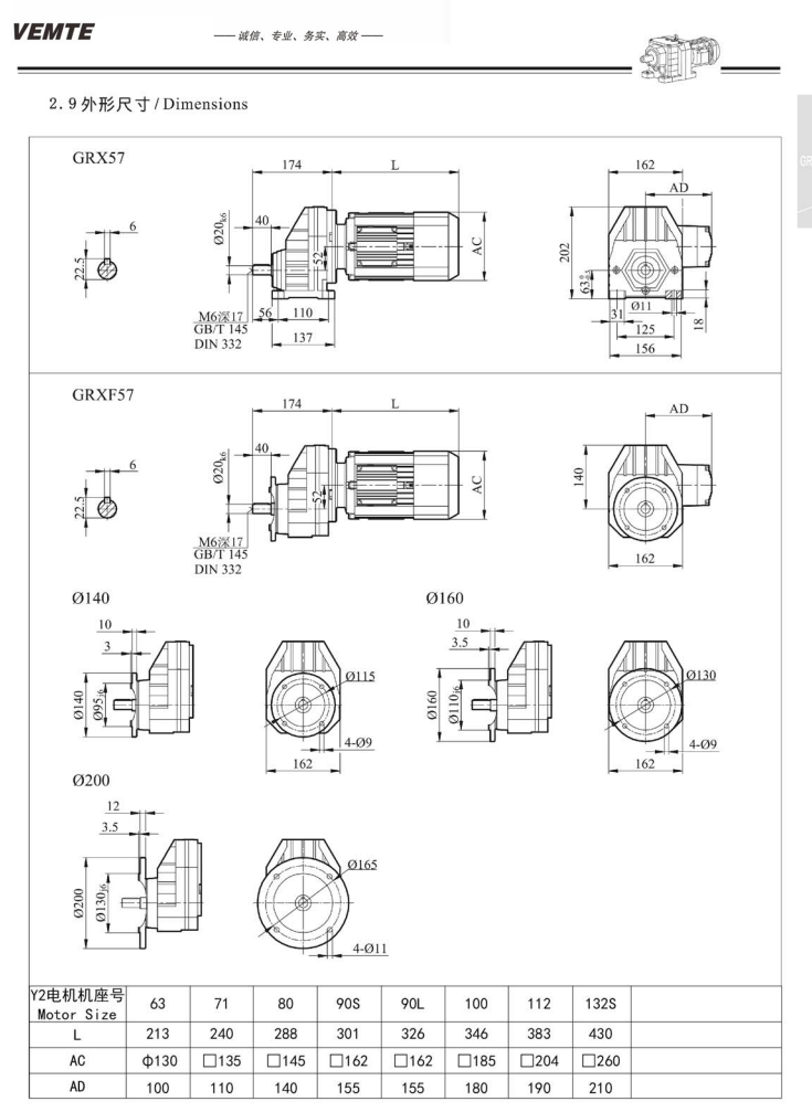 RX57減速機(jī),RXF57減速電機(jī),RX02減速器