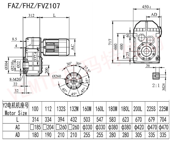 FAZ FHZ FVZ107減速機圖紙